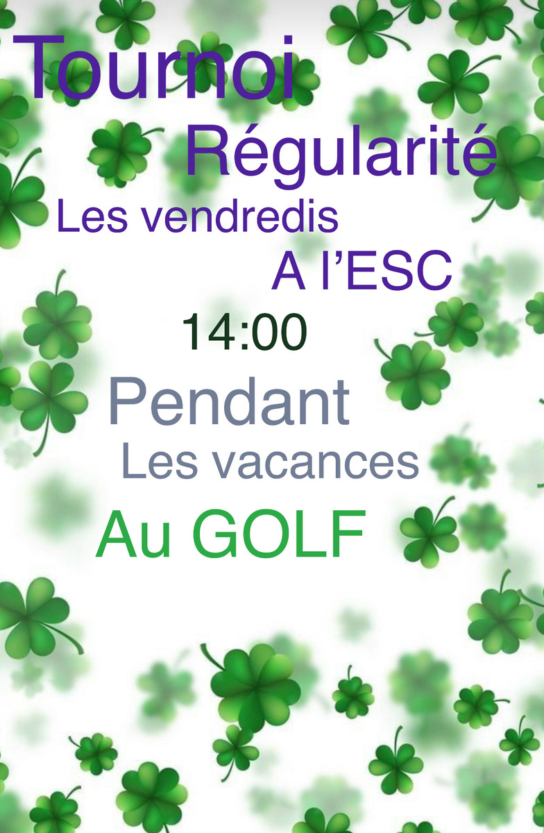 Tournoi régularité les vendredis
