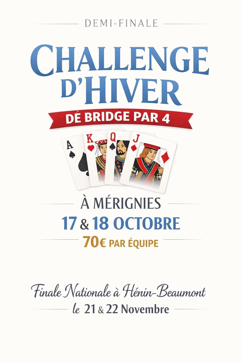 Challenge par 4 à Mérignies à l’ESC  les 17 et 18 octobre