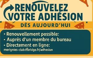 Adhésions 2025-2026