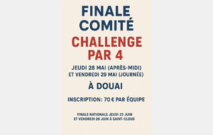 challenge d Été par 4 à Douai, jeudi 28 et vendredi 29 Mai