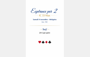 Espérance par 2 le 14 Novembre au GOLF