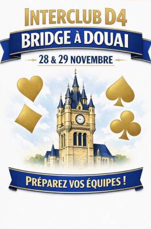 Interclub D4 à Douai le samedi 28 novembre et dimanche 29 novembre