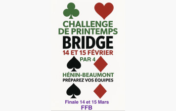 Challenge par 4 Du 14 et 15 Février à Hénin Beaumont 