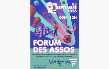 Forum des associations Mérignies, Samedi 5 Septembre 2026 à l’ESC