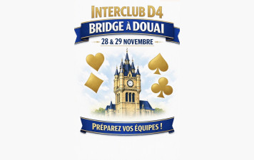 Interclub D4 à Douai le samedi 28 novembre et dimanche 29 novembre