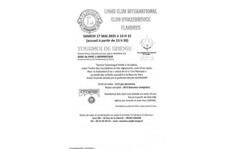 Tournoi du 17 Mai organisé par le Lions Club d'Hazebrouck 