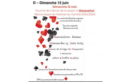 Tournoi de clôture du 15 Juin à Wasquehal