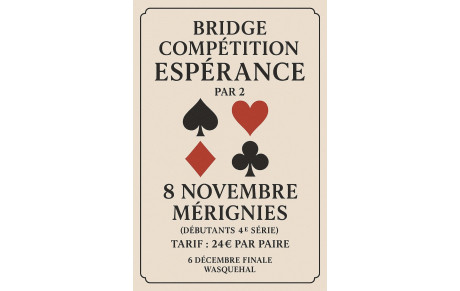 Espérance par paire Samedi 8 Novembre à  Mérignies 
