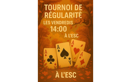 Tournoi régularité les vendredis