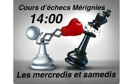Cours d’échecs mercredis et samedis à Mérignies