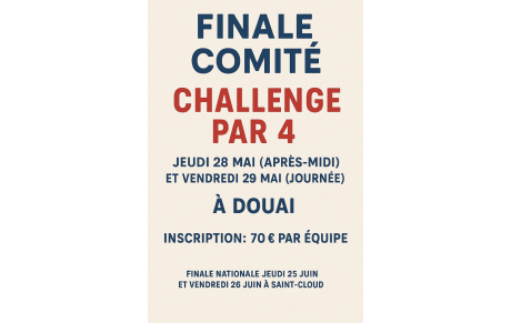 challenge d Été par 4 à Douai, jeudi 28 et vendredi 29 Mai