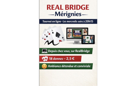 Réal bridge revient à 20:15 les mercredis. On vous attend avec impatience!