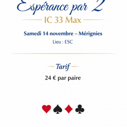 Espérance par 2 le 14 Novembre au GOLF
